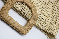 Wooden Handle Beach Bag