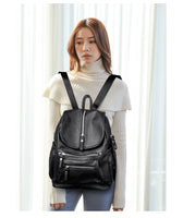 Sheepskin Student Backpack Trendy Fashion Travel Female Bag