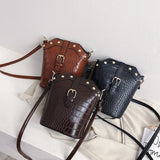 New Fashion Pattern Handbag Single Shoulder Messenger Bag Bucket Bag