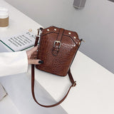 New Fashion Pattern Handbag Single Shoulder Messenger Bag Bucket Bag