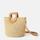 Wooden Handle Beach Bag