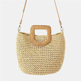 Wooden Handle Beach Bag