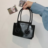 Fashion Solid Color Shoulder Handbag