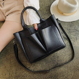 New Double Pocket Shoulder Bag Diagonal Handbag