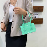 Fashion Solid Color Shoulder Handbag